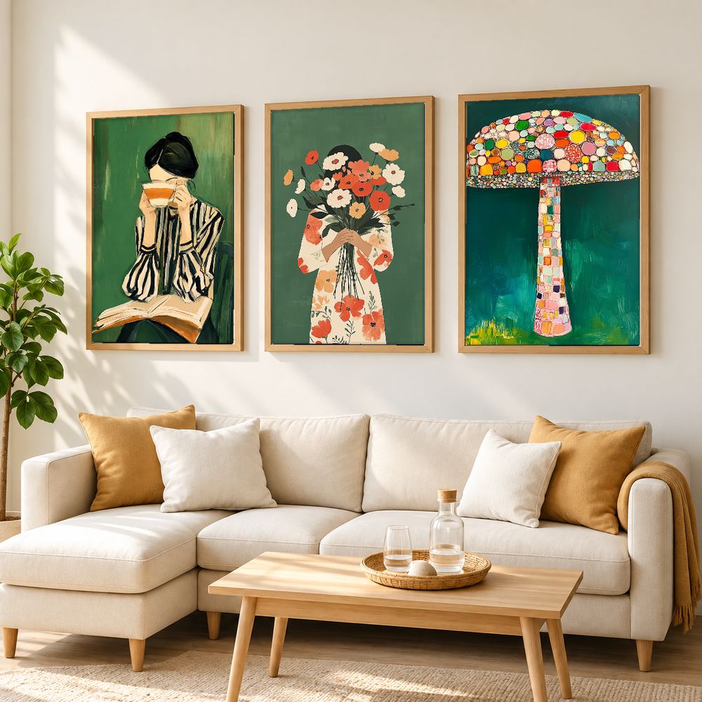 Set de 3 cuadros decorativos que combinan