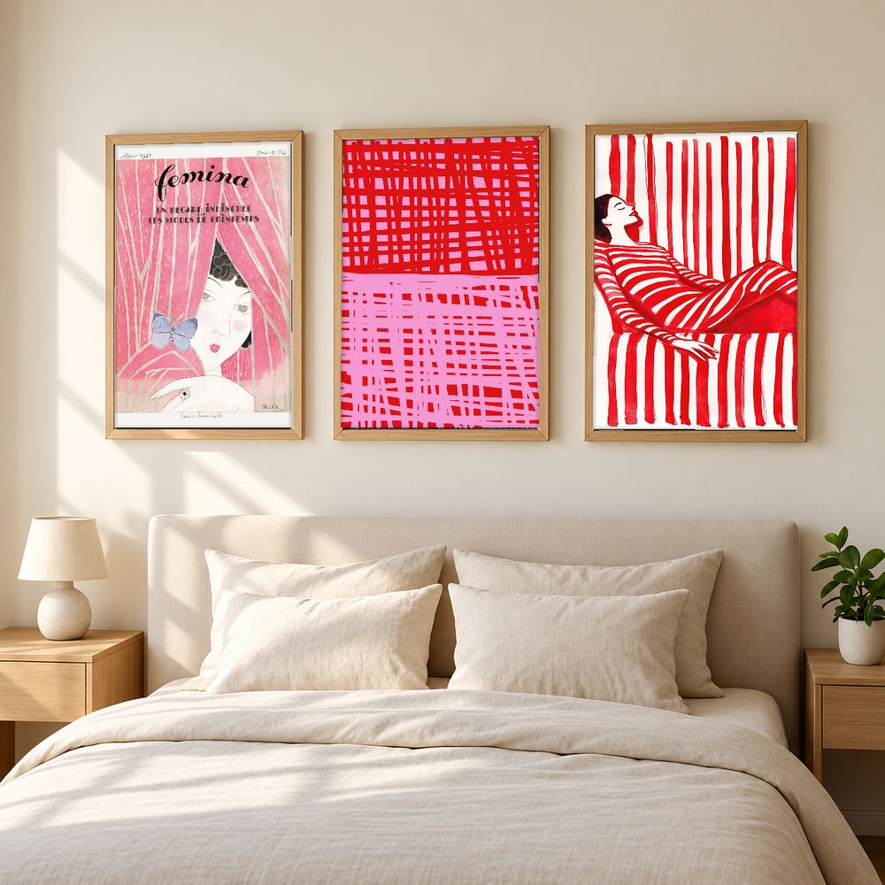 Set de 3 cuadros decorativos que combinan