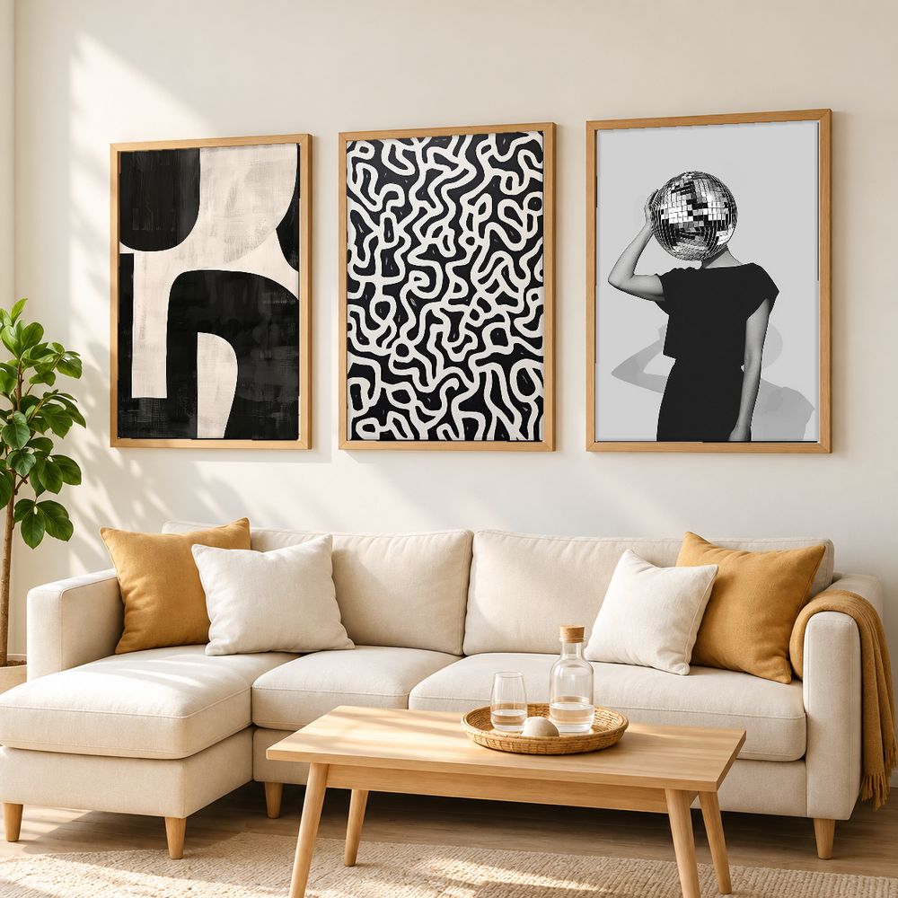 Set de 3 cuadros decorativos que combinan