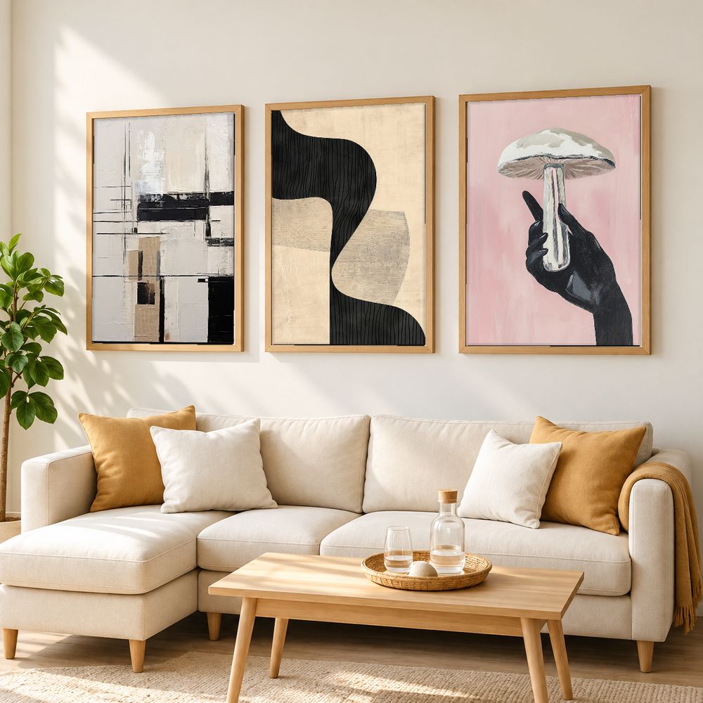 Set de 3 cuadros decorativos que combinan