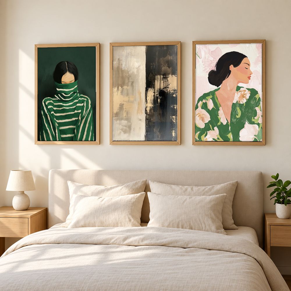 Set de 3 cuadros decorativos que combinan