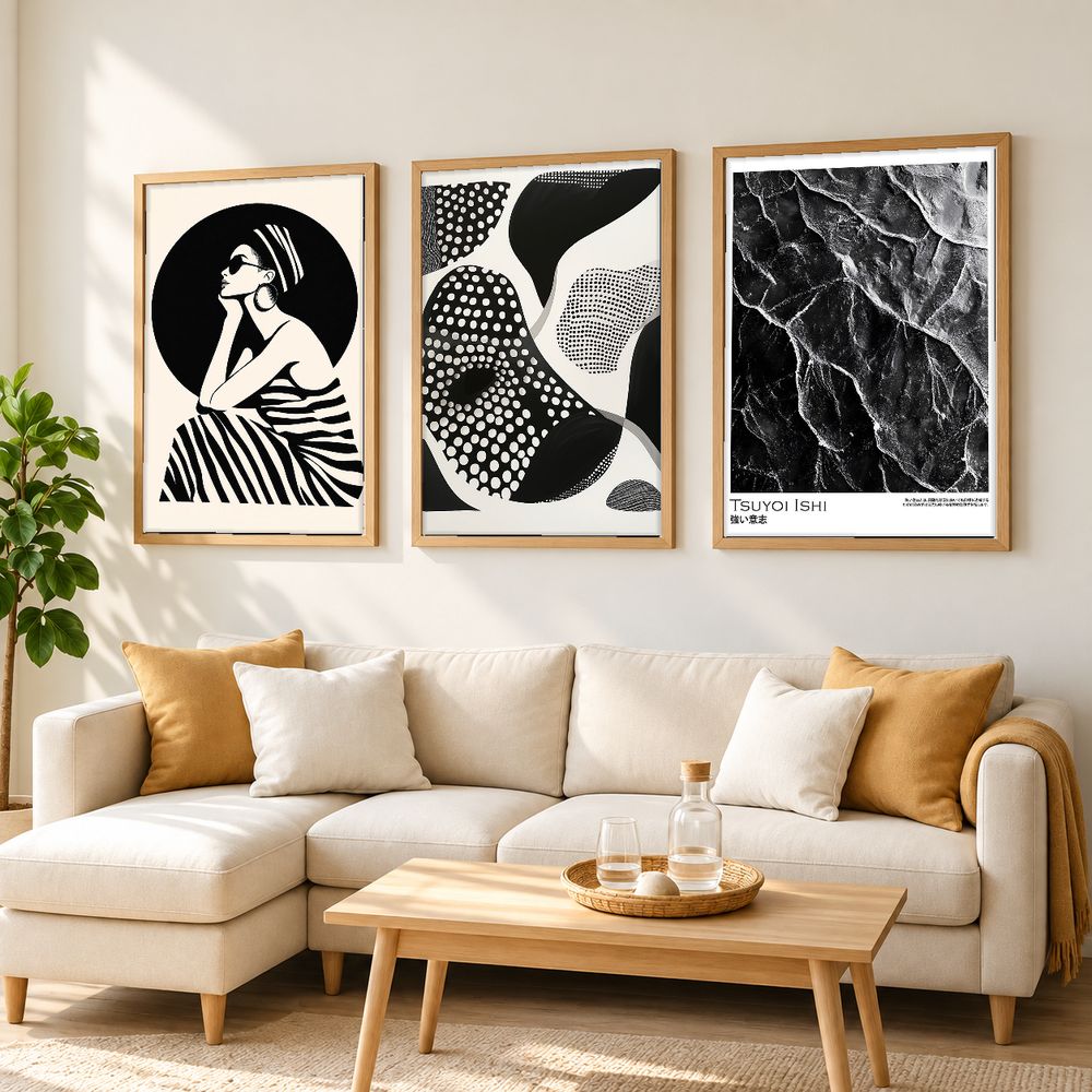Set de 3 cuadros decorativos que combinan