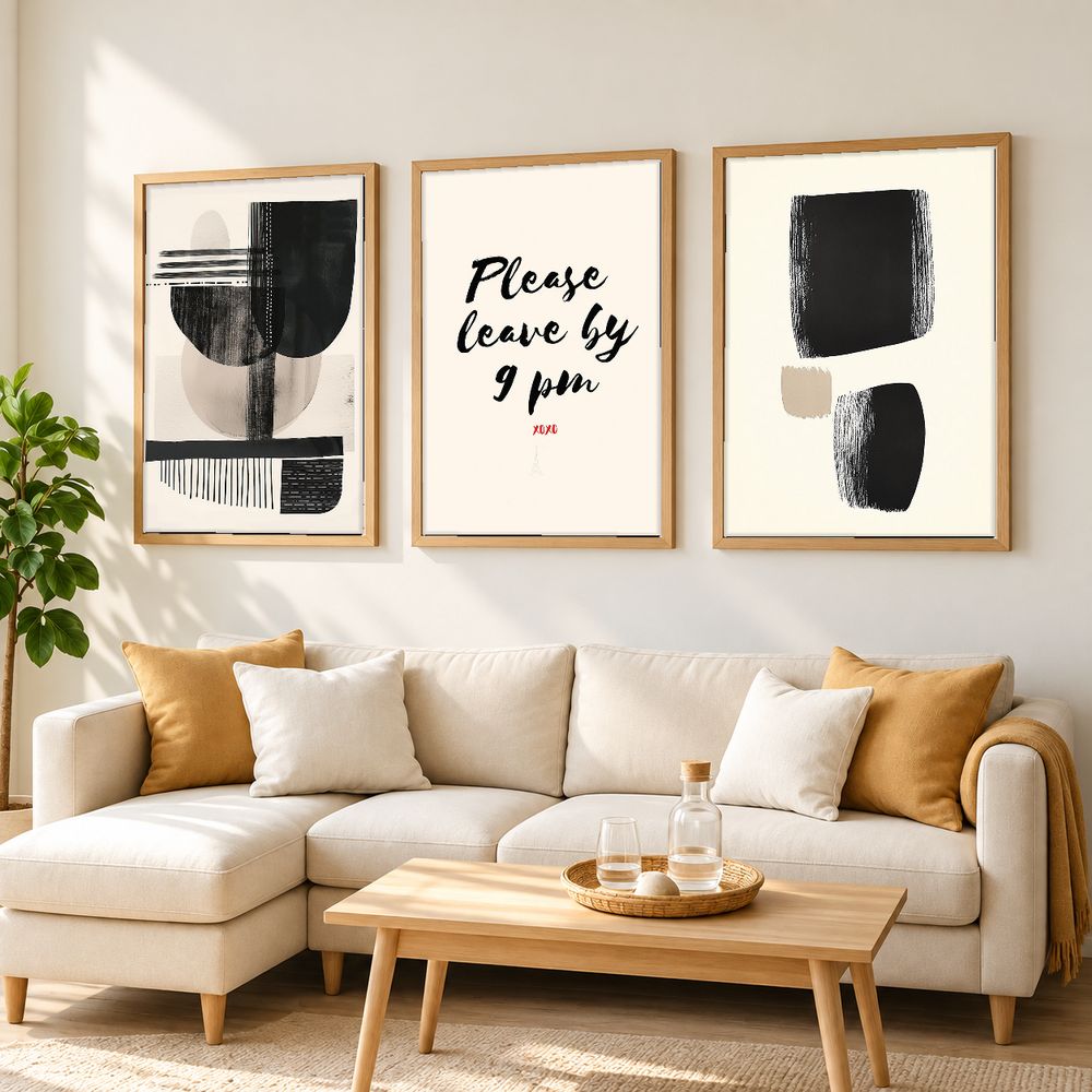Set de 3 cuadros decorativos que combinan