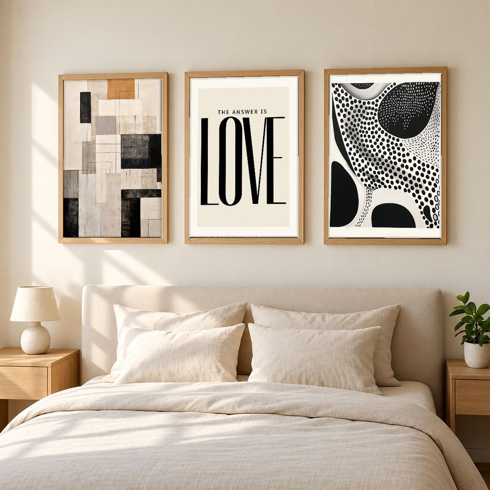 Set de 3 cuadros decorativos que combinan
