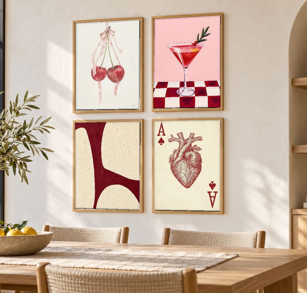Set de 4 cuadros decorativos que combinan
