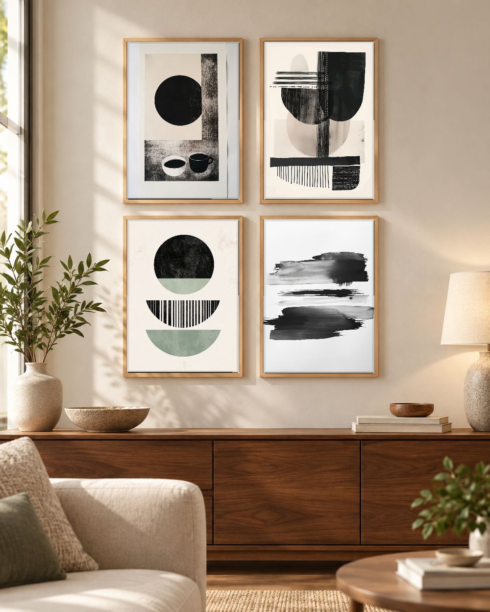 Set de 4 cuadros decorativos que combinan