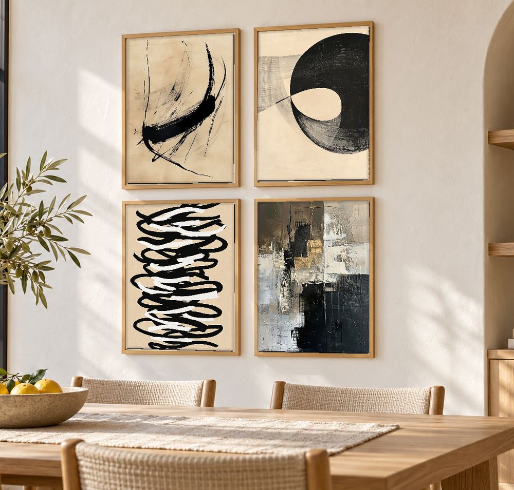 Set de 4 cuadros decorativos que combinan