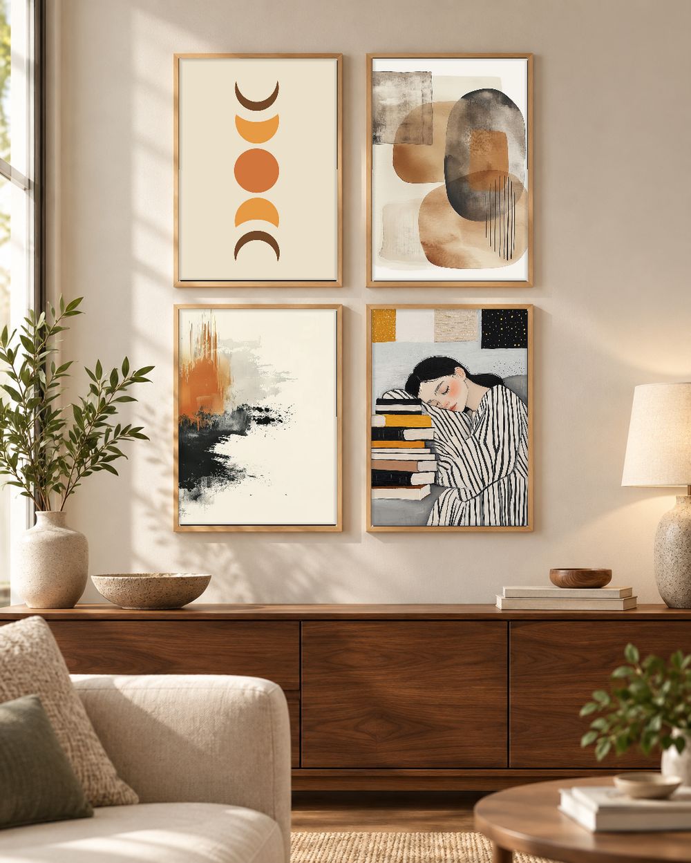 Set de 4 cuadros decorativos que combinan