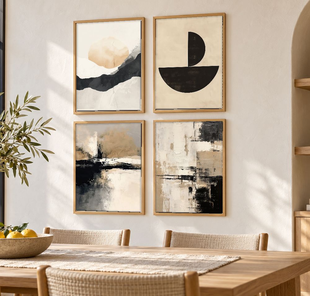 Set de 4 cuadros decorativos que combinan