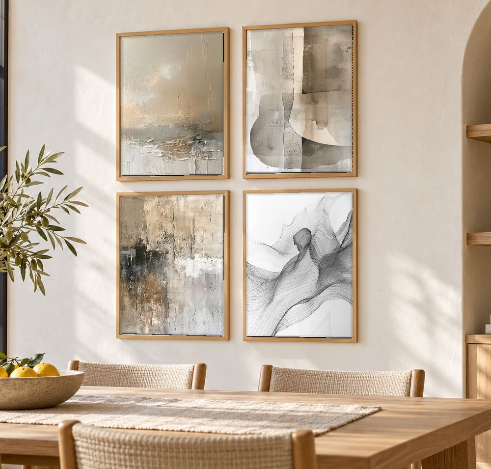Set de 4 cuadros decorativos que combinan