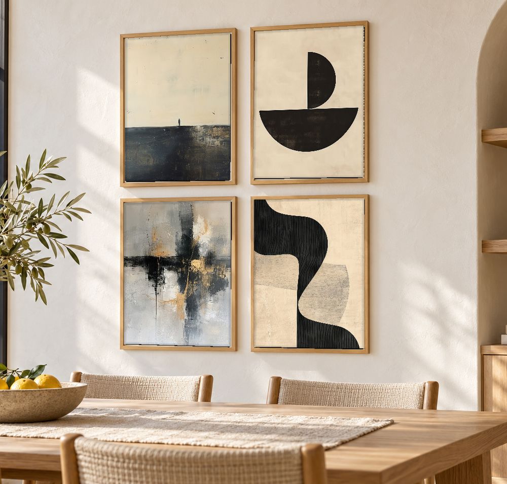 Set de 4 cuadros decorativos que combinan