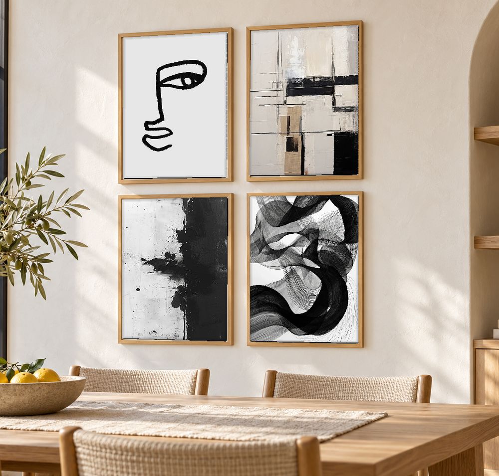 Set de 4 cuadros decorativos que combinan