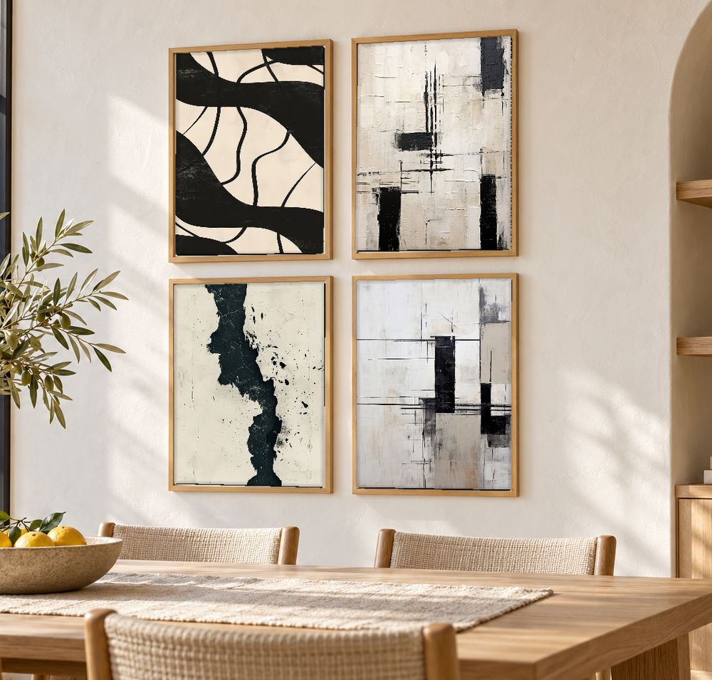 Set de 4 cuadros decorativos que combinan