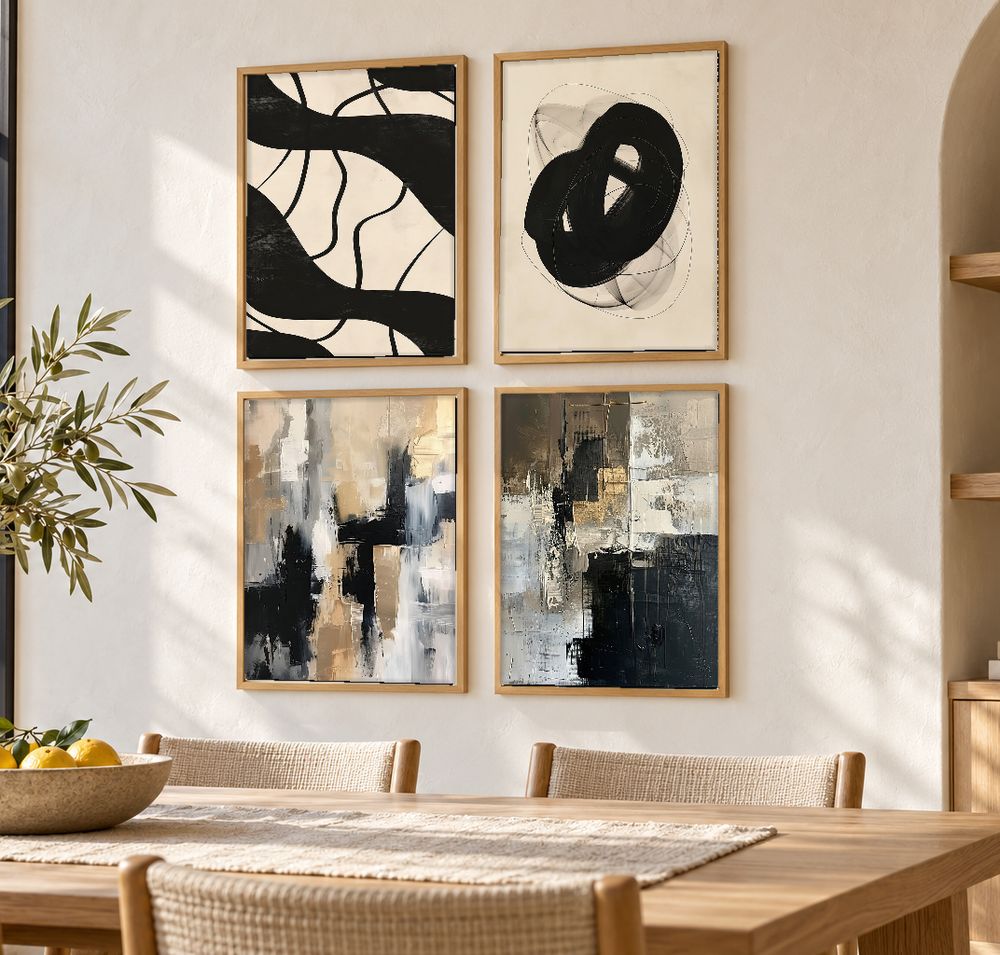Set de 4 cuadros decorativos que combinan