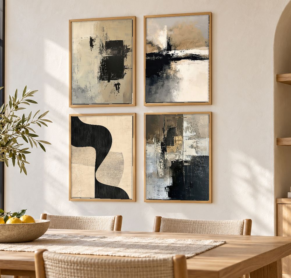 Set de 4 cuadros decorativos que combinan
