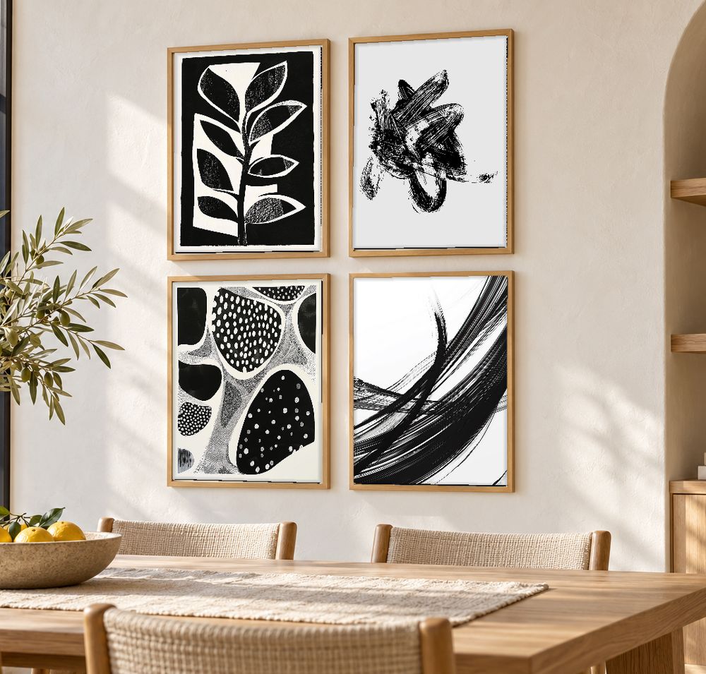 Set de 4 cuadros decorativos que combinan