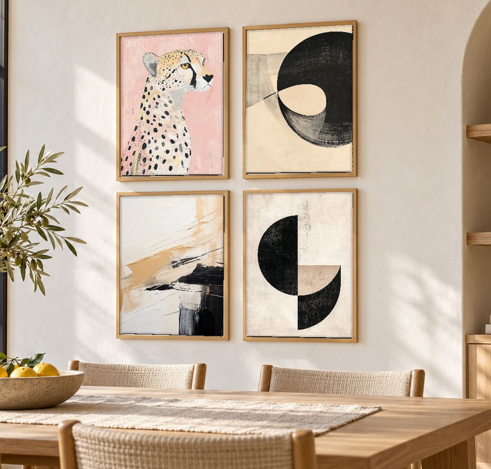 Set de 4 cuadros decorativos que combinan