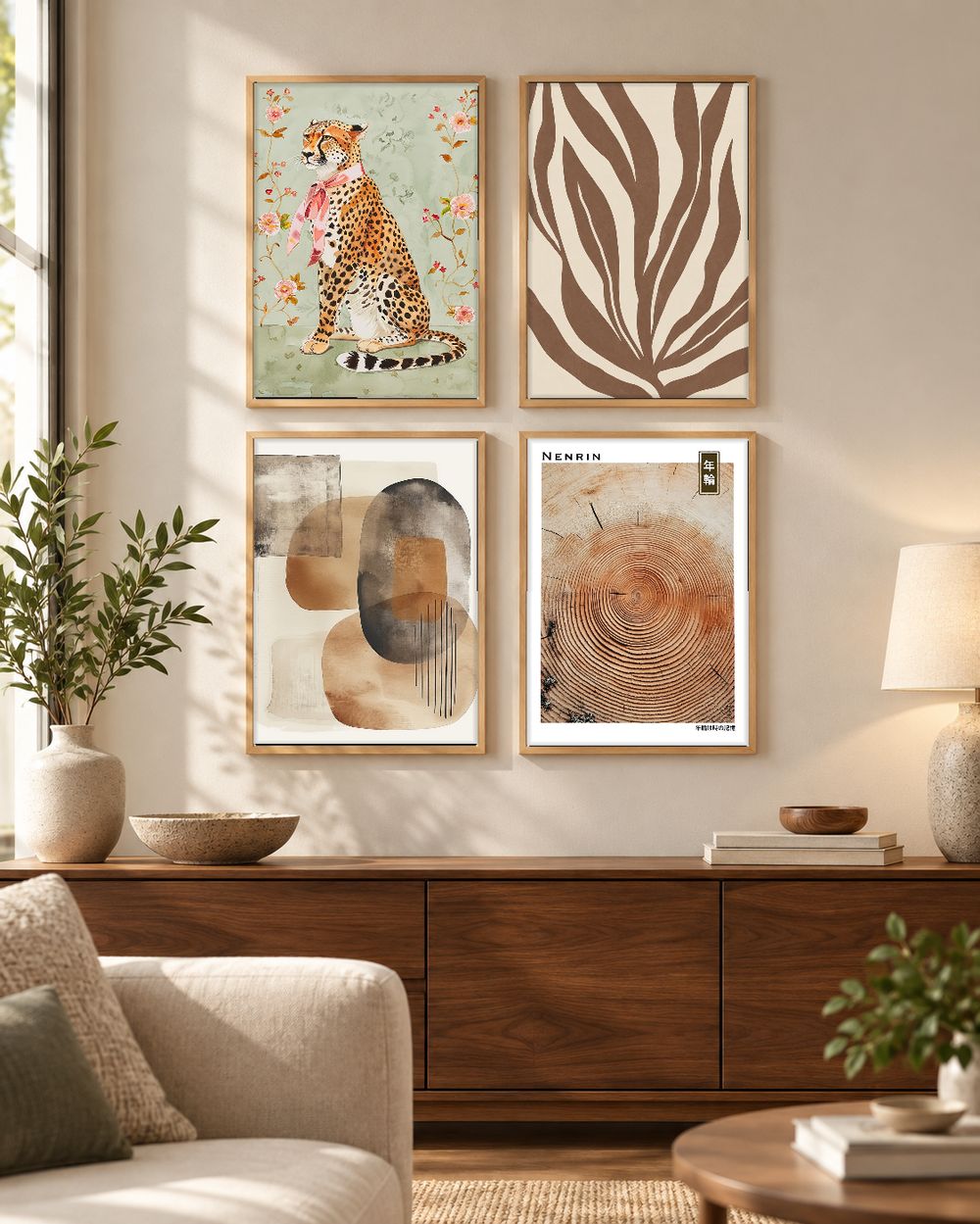 Set de 4 cuadros decorativos que combinan