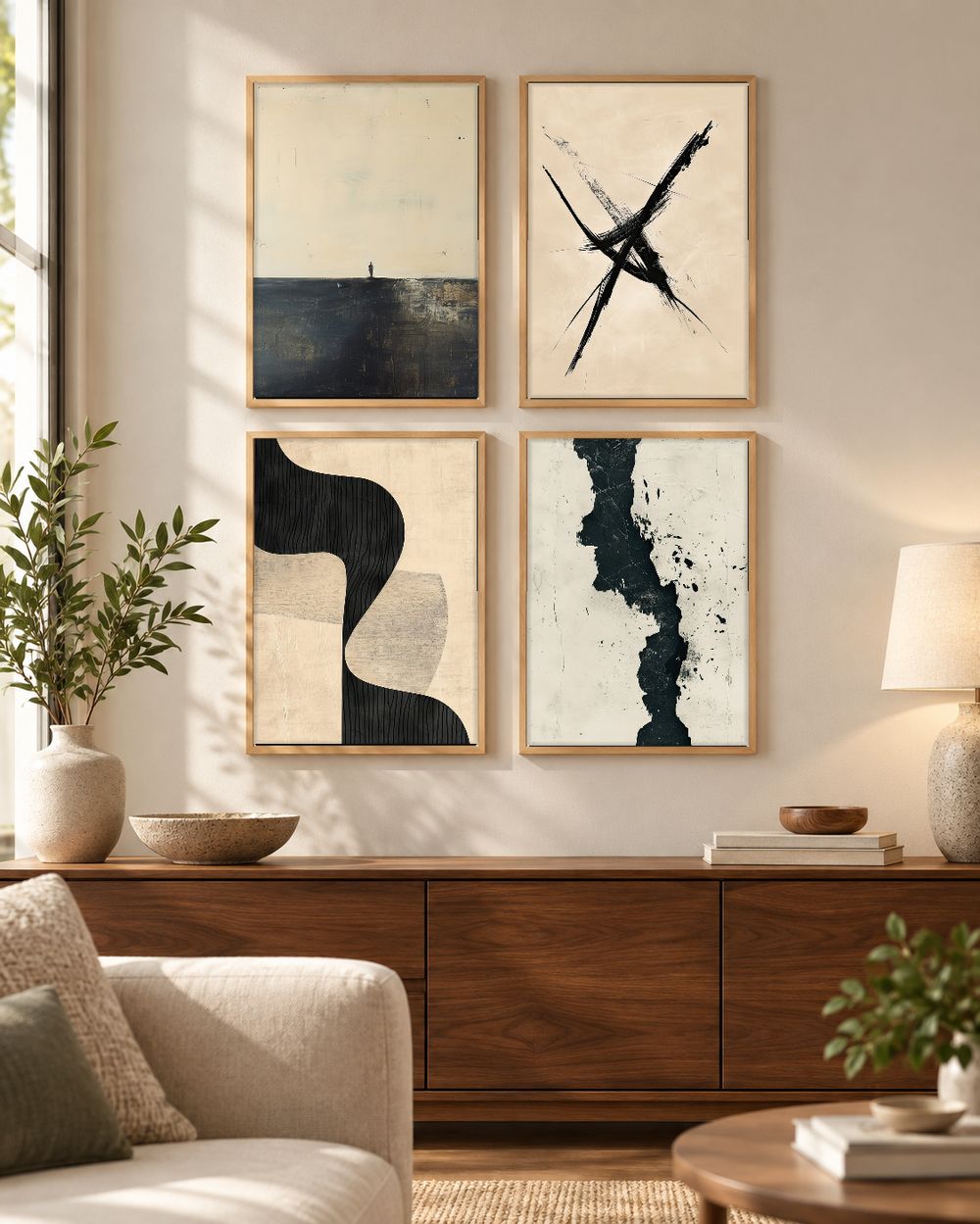 Set de 4 cuadros decorativos que combinan