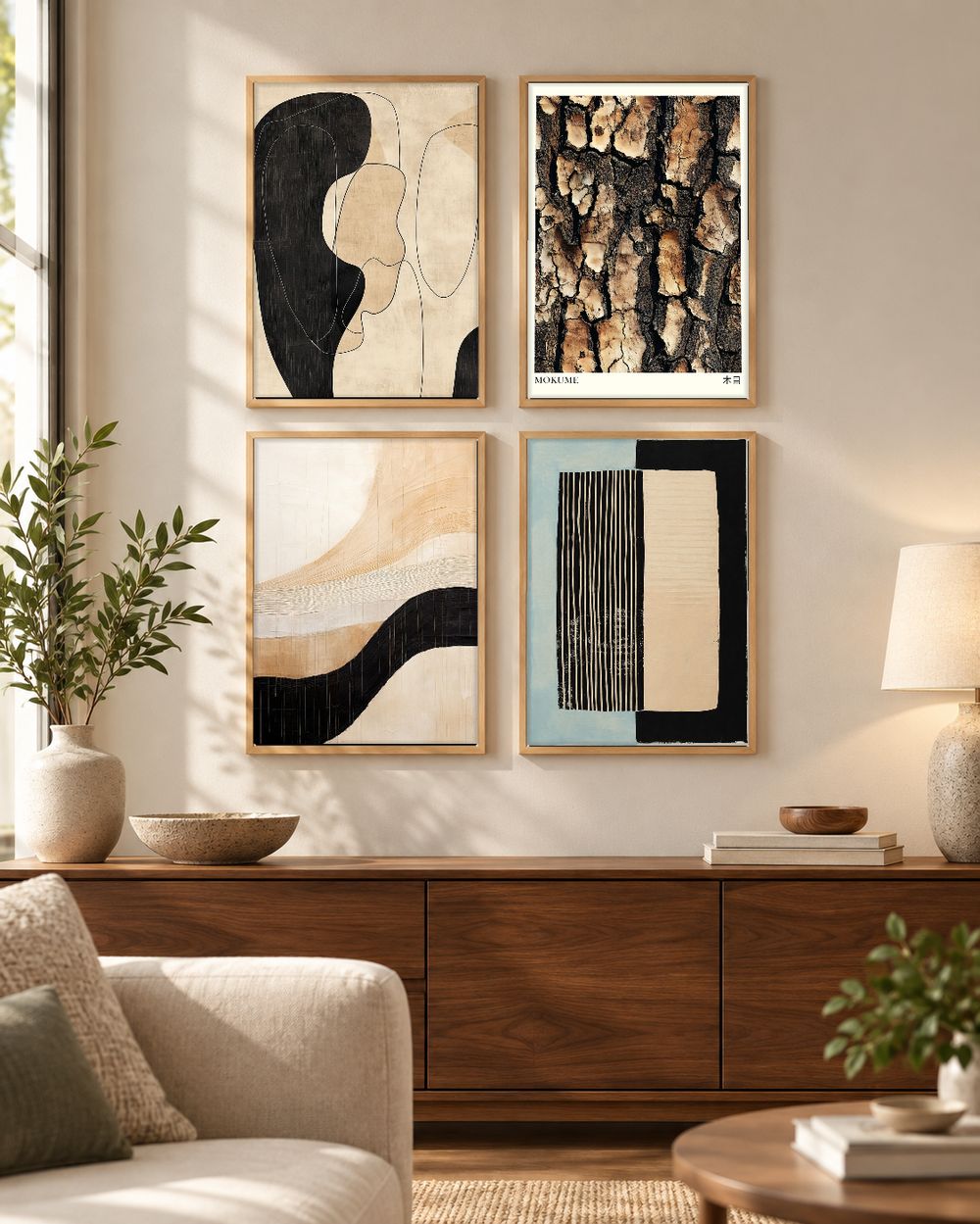 Set de 4 cuadros decorativos que combinan
