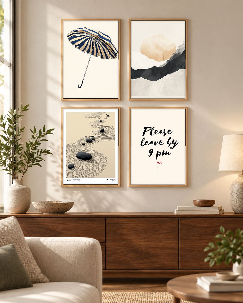 Set de 4 cuadros decorativos que combinan