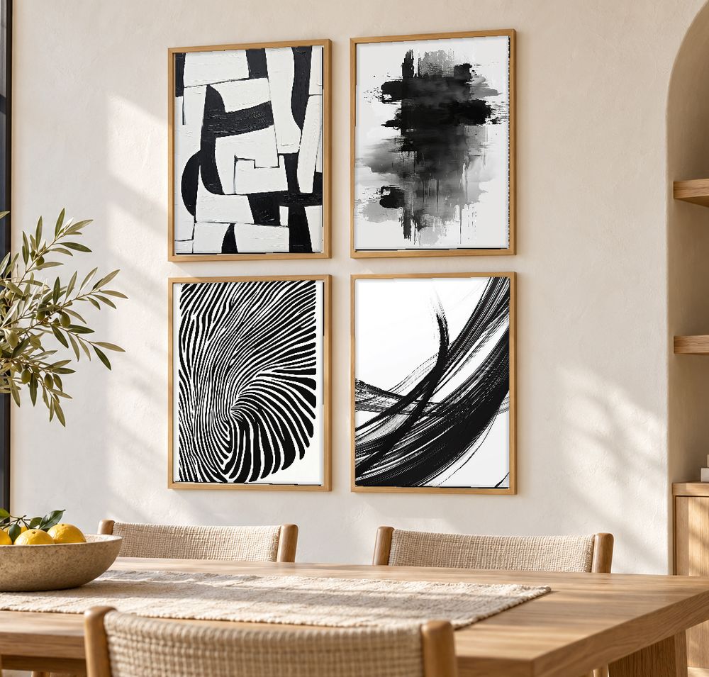 Set de 4 cuadros decorativos que combinan