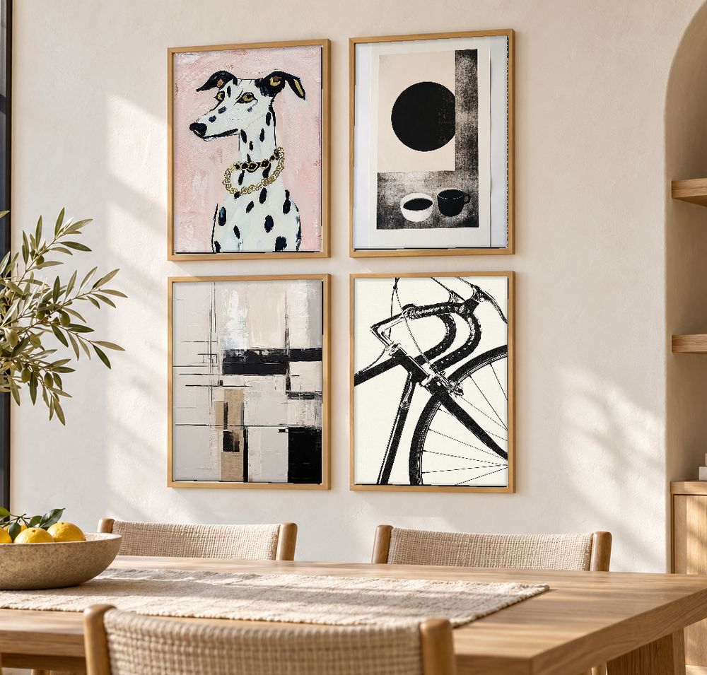 Set de 4 cuadros decorativos que combinan