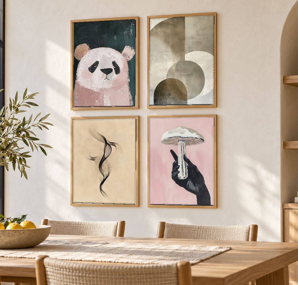 Set de 4 cuadros decorativos que combinan