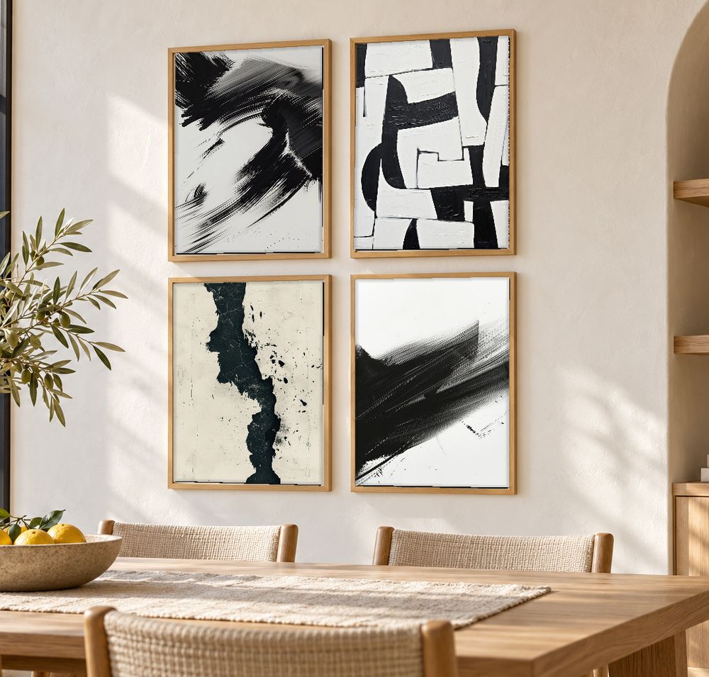 Set de 4 cuadros decorativos que combinan