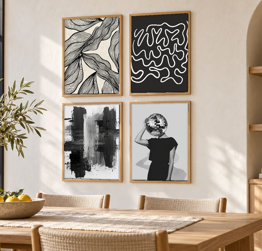 Set de 4 cuadros decorativos que combinan