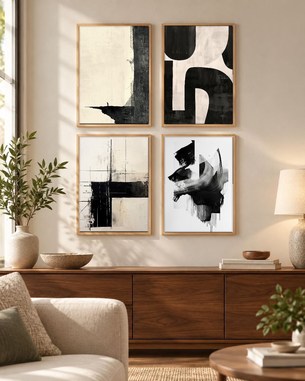 Set de 4 cuadros decorativos que combinan