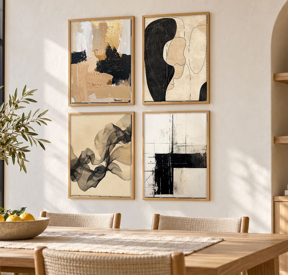 Set de 4 cuadros decorativos que combinan