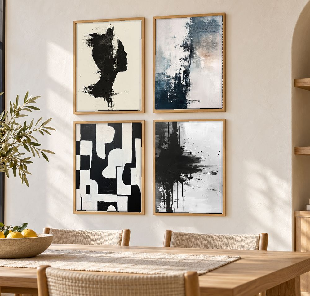Set de 4 cuadros decorativos que combinan