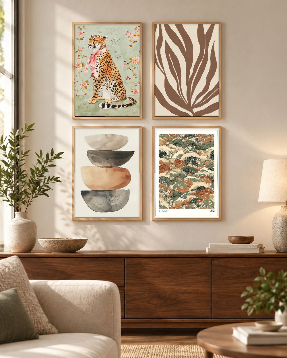 Set de 4 cuadros decorativos que combinan