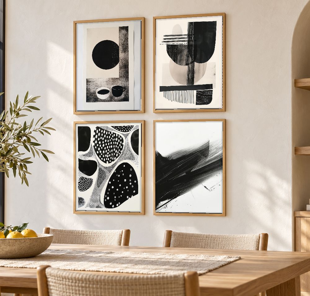 Set de 4 cuadros decorativos que combinan