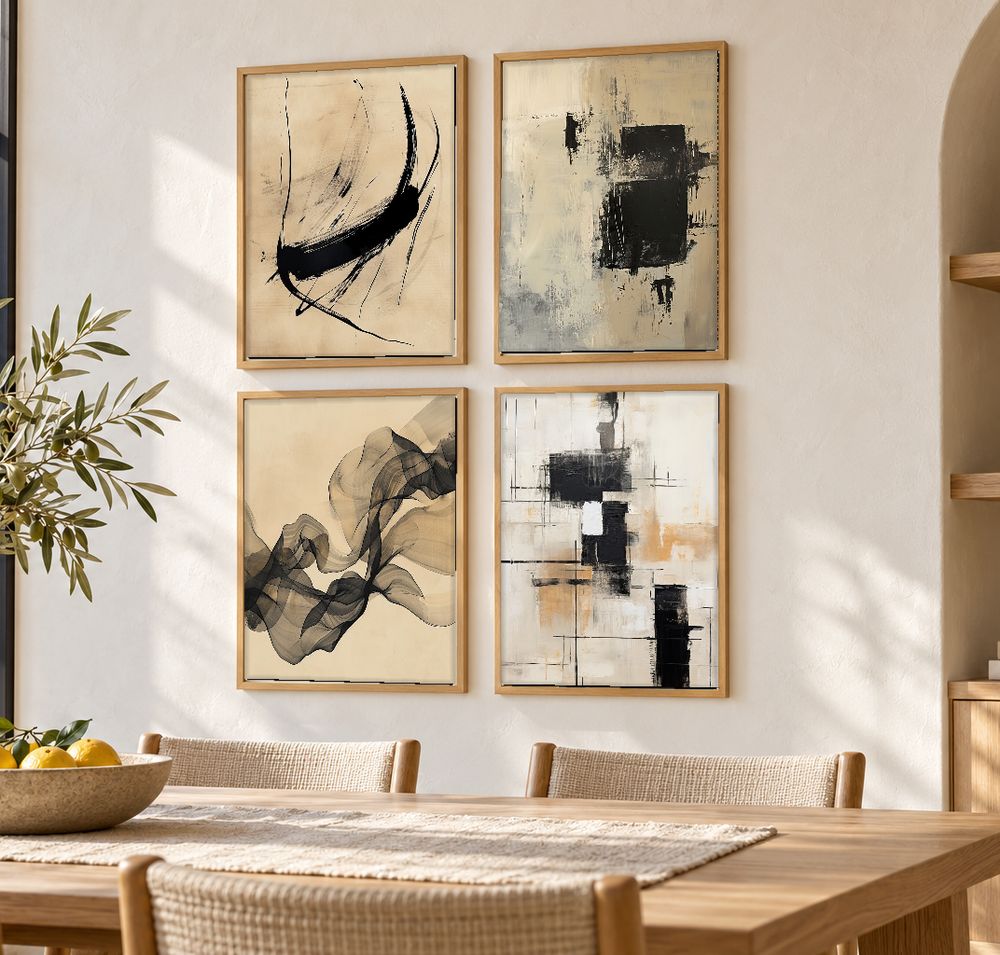 Set de 4 cuadros decorativos que combinan