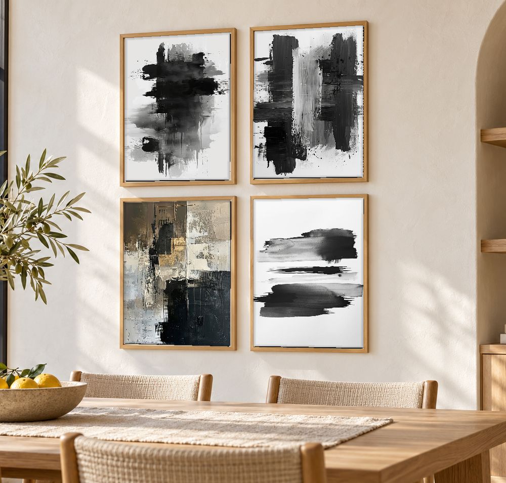 Set de 4 cuadros decorativos que combinan