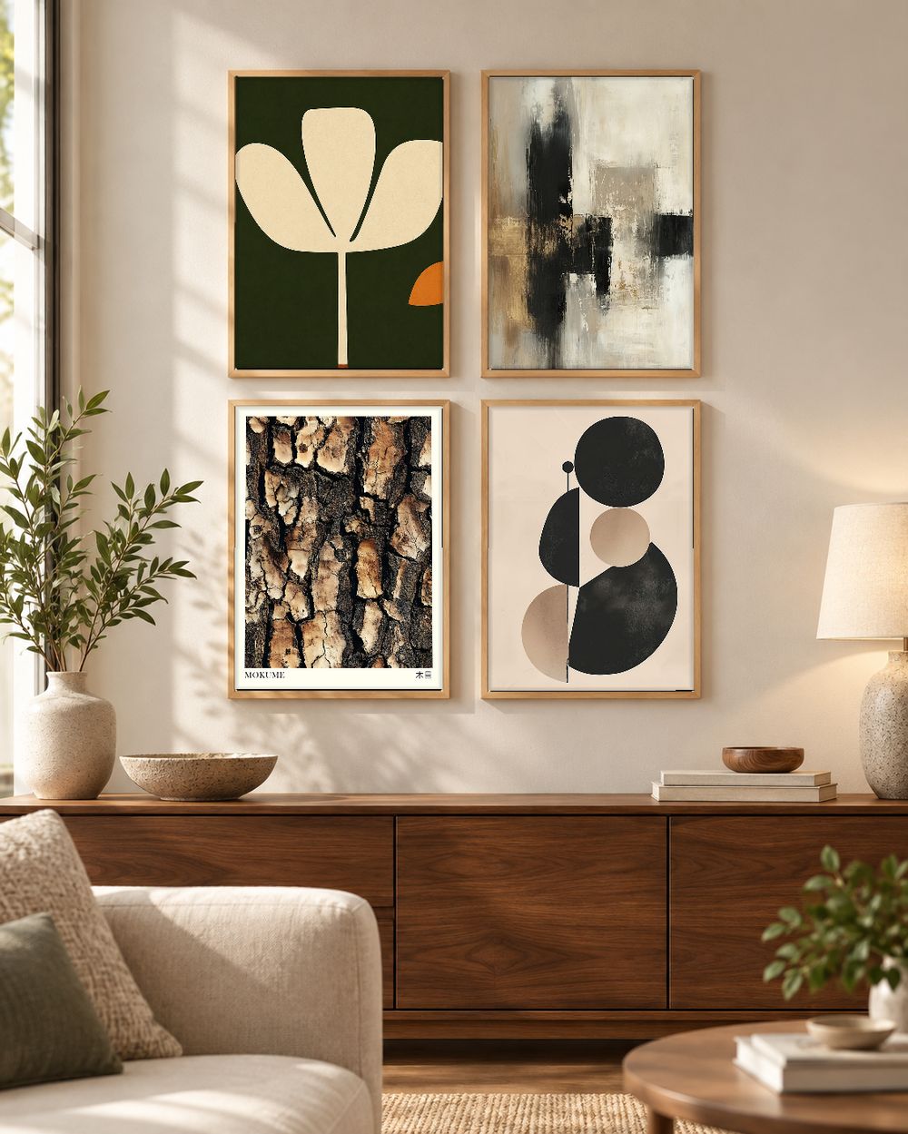 Set de 4 cuadros decorativos que combinan