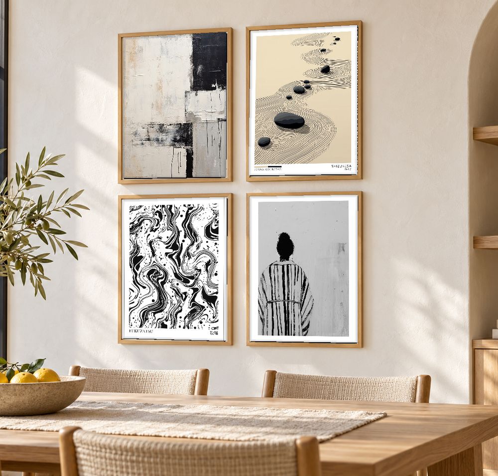 Set de 4 cuadros decorativos que combinan