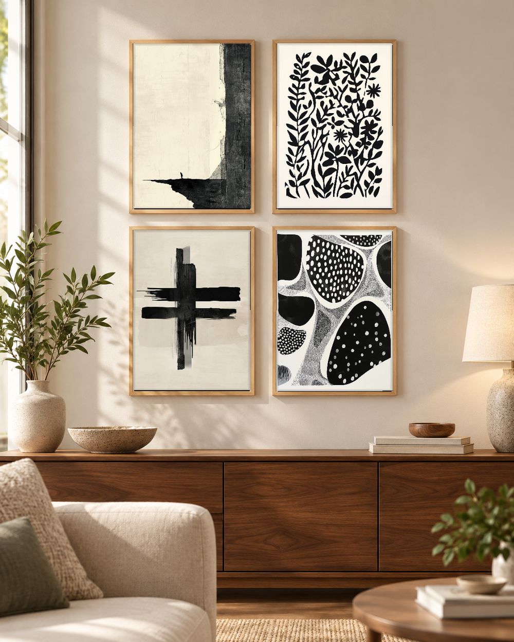 Set de 4 cuadros decorativos que combinan