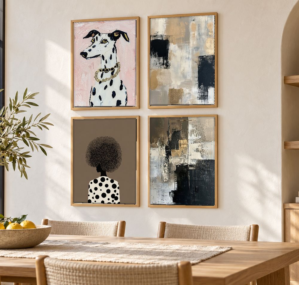 Set de 4 cuadros decorativos que combinan