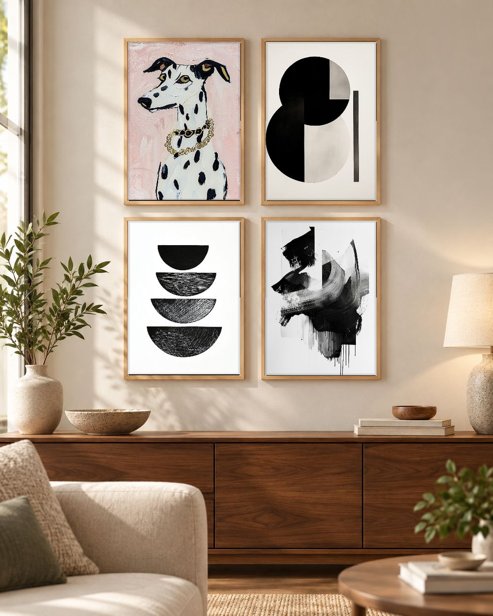 Set de 4 cuadros decorativos que combinan