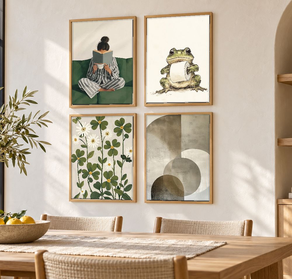 Set de 4 cuadros decorativos que combinan