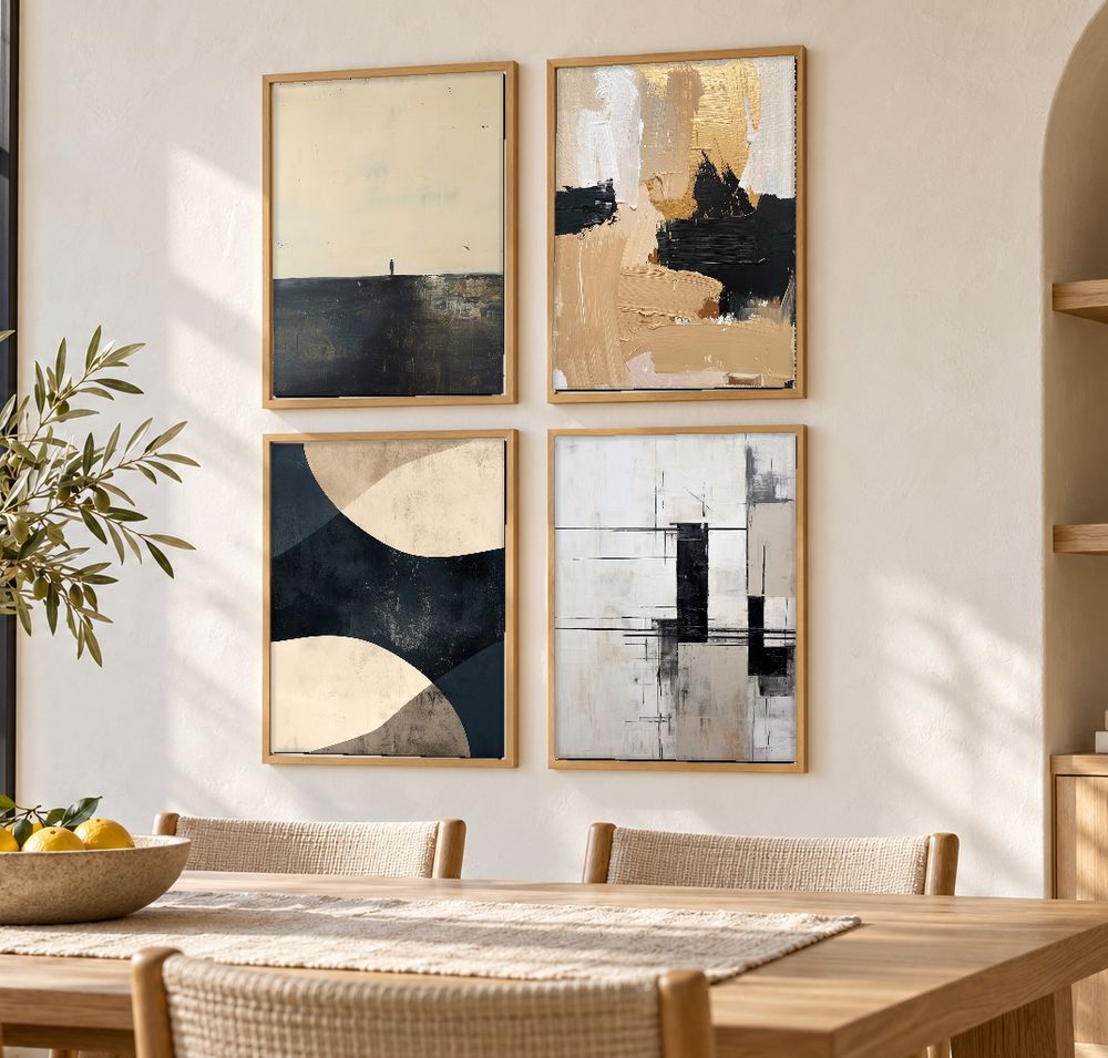 Set de 4 cuadros decorativos que combinan