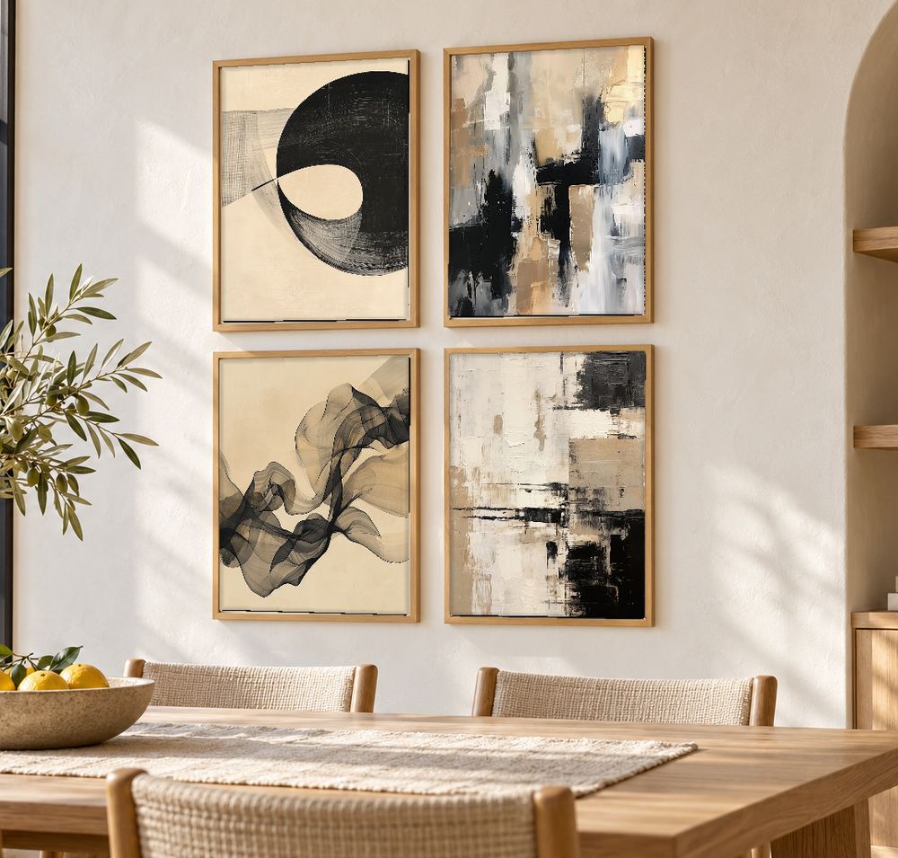 Set de 4 cuadros decorativos que combinan