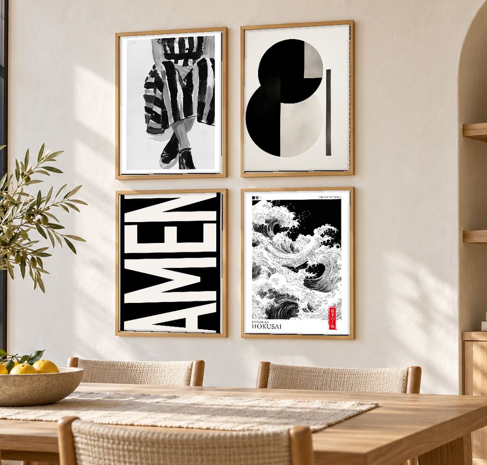 Set de 4 cuadros decorativos que combinan