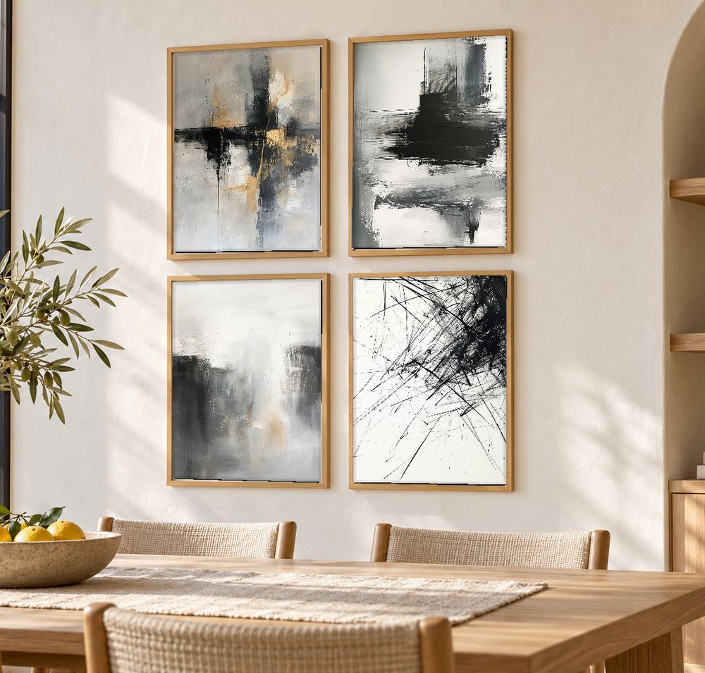 Set de 4 cuadros decorativos que combinan