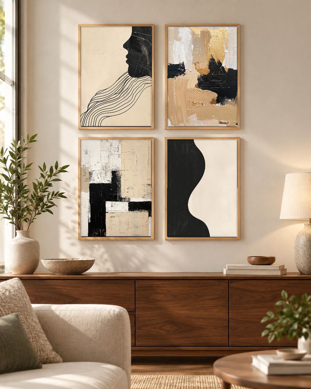Set de 4 cuadros decorativos que combinan