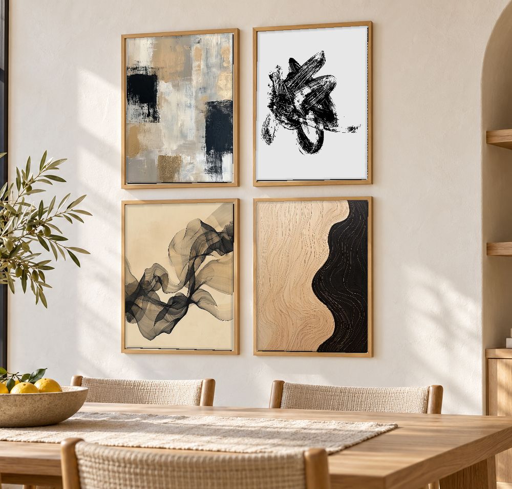 Set de 4 cuadros decorativos que combinan
