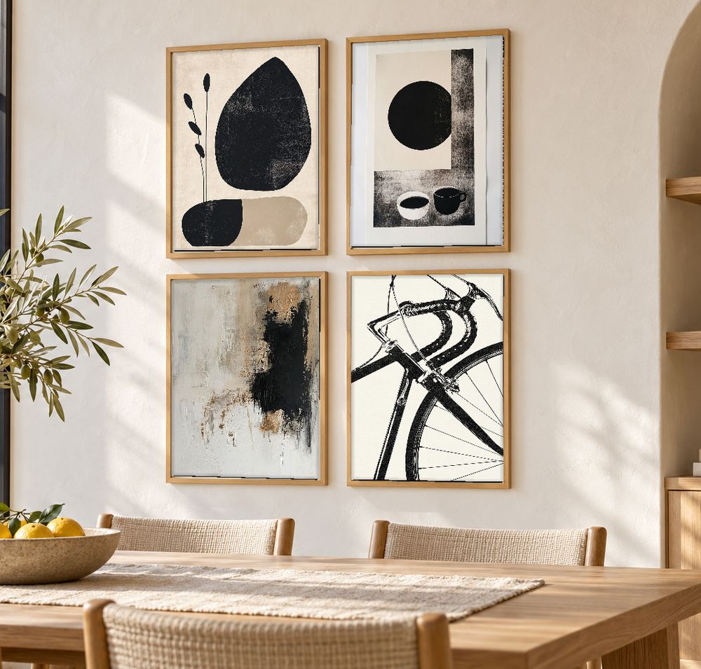 Set de 4 cuadros decorativos que combinan